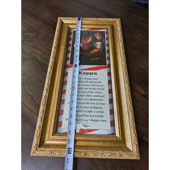 Framed "Kappa Man" Poem Art With Gold Ornate Frame  11x24 Inches - Picture 5 of 11